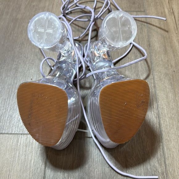 NEW! Chase + Chloe Miranda 6 Clear Platform Sandal In Lilac Clear - Size 6.5 - Picture 8 of 11